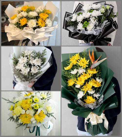 广东江门市台山市台城街道南坑村白事花束代送